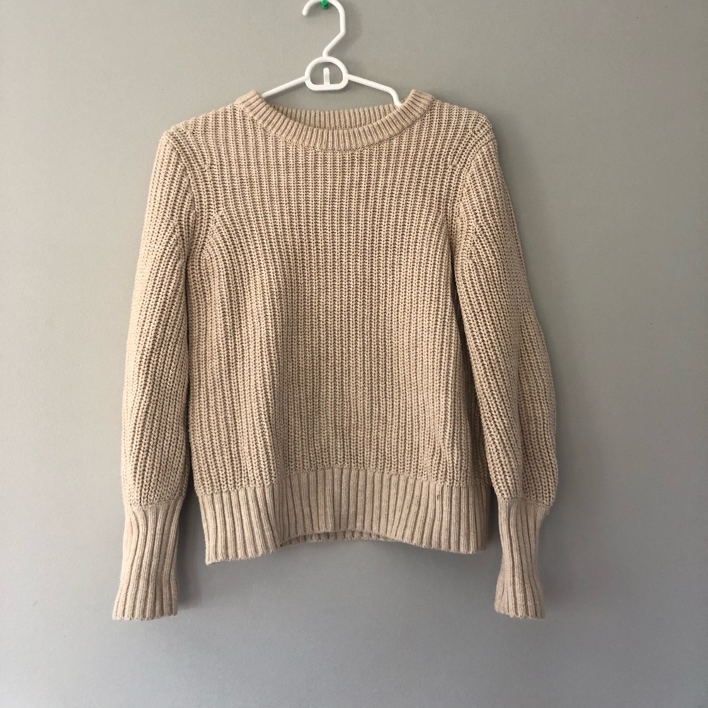 cream knit sweater